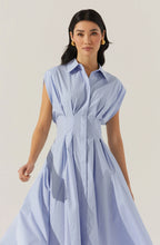 Load image into Gallery viewer, ASTR The Label Beckett Tapered Waist Pleated Dress