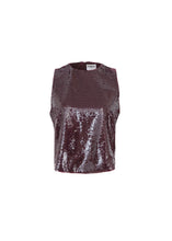 Load image into Gallery viewer, FRNCH-top-dafne-bordeaux-sequin-holiday