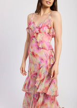 Load image into Gallery viewer, EN SAISON Amari Ruffle Chiffon Maxi Dress