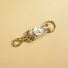 Load image into Gallery viewer, PRIMECUT Leather & Brass Keychain