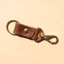 Load image into Gallery viewer, PRIMECUT Leather & Brass Keychain