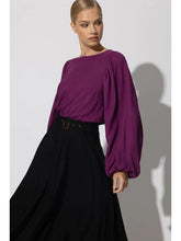 Load image into Gallery viewer, LUSANA Vera Belted Black Skirt