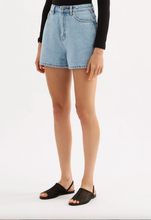 Load image into Gallery viewer, NUDE LUCY Blue Wash Organic Mom Short