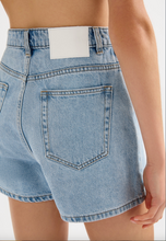 Load image into Gallery viewer, NUDE LUCY Blue Wash Organic Mom Short