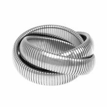 Load image into Gallery viewer, JANIS SAVITT Triple Cobra Bracelet - Rhodium