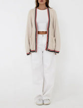 Load image into Gallery viewer, rumored-scholar-cardigan-cream-stripe-vintage-inspired