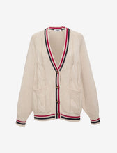 Load image into Gallery viewer, rumored-scholar-cardigan-cream-stripe-vintage-inspired