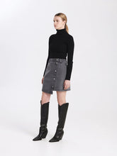 Load image into Gallery viewer, ENA PELLY Ally Asymmetrical Denim Skirt