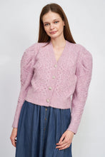 Load image into Gallery viewer, EN SAISON Sirka Puffed Sleeve Cardigan