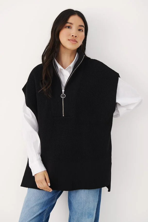 PART TWO Keekees Oversized Zip Sweater Vest