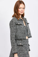 Load image into Gallery viewer, EN SAISON Noelle Tweed Cropped Jacket