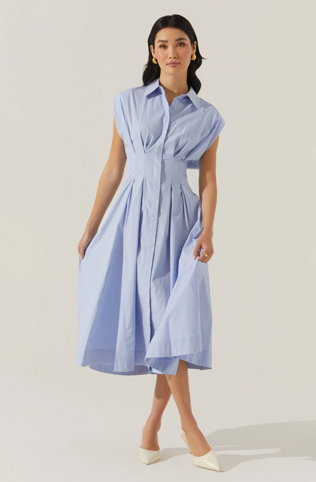 ASTR The Label Beckett Tapered Waist Pleated Dress – THD Shoppe