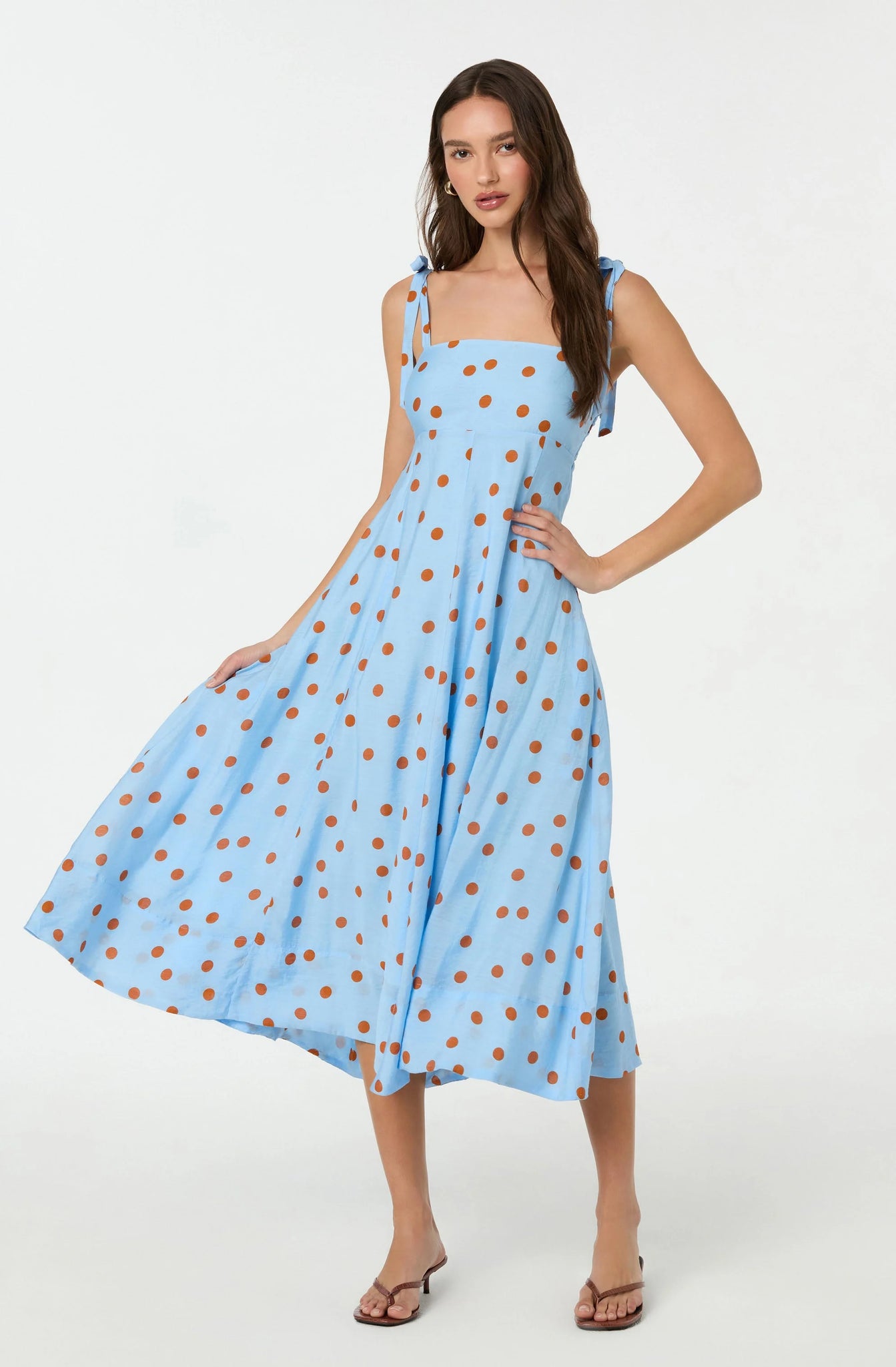 astr midi dress ASTR The Label Lillian Polka Dot Midi Dress – THD Shoppe