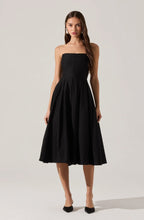 Load image into Gallery viewer, ASTR The Label Reiona Strapless Pleated Midi Dress