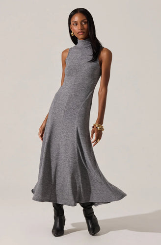 ASTR The Label Haylie Sleeveless Turtleneck Jersey Dress