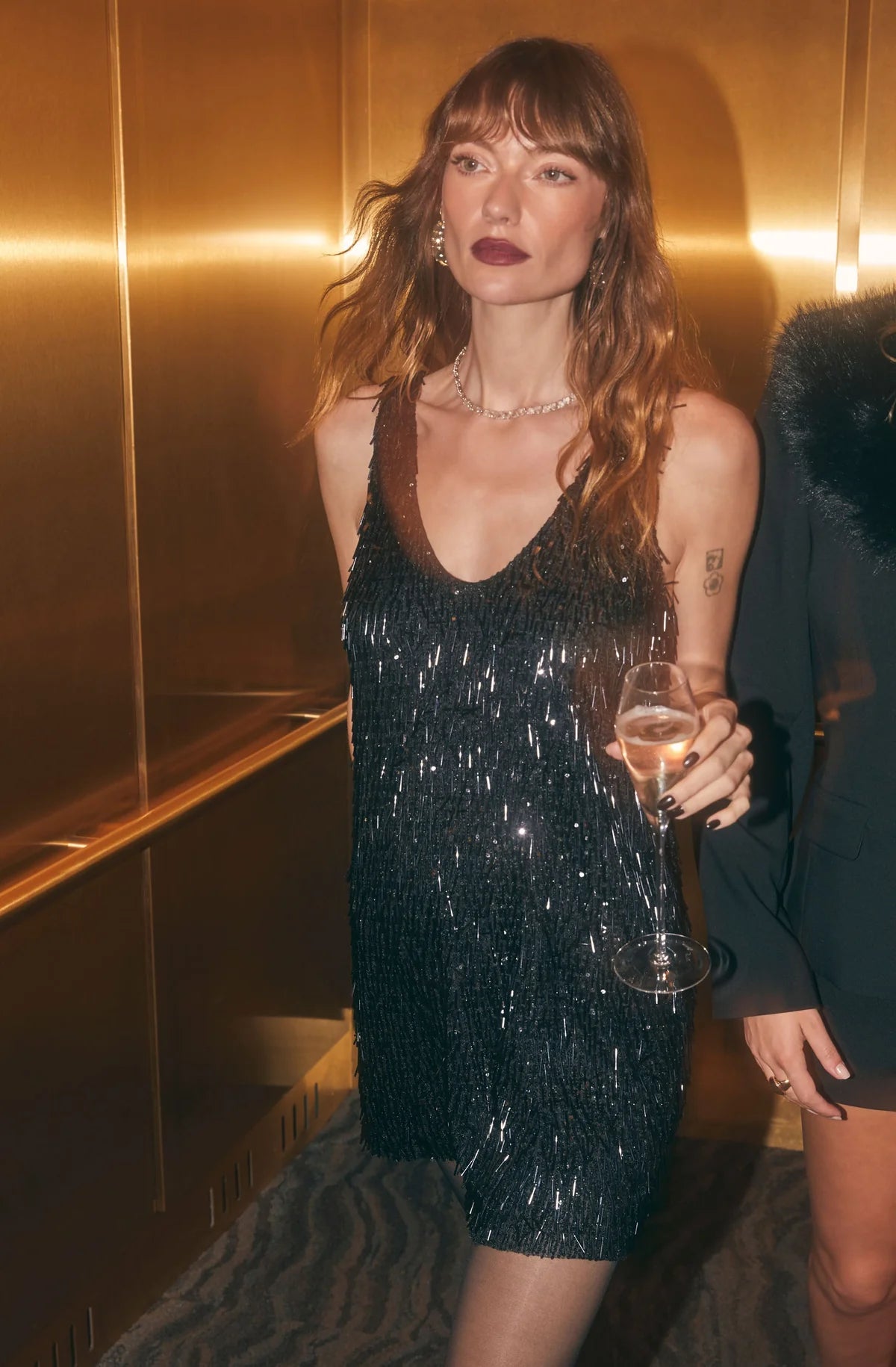 ASTR the Label | Emani Sequin Mini Dress in Black ASTR the Label | Emani Sequin Mini Dress in Black