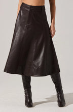 Load image into Gallery viewer, ASTR The Label Zhuri Faux Leather Midi Skirt
