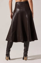 Load image into Gallery viewer, ASTR The Label Zhuri Faux Leather Midi Skirt