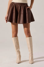 Load image into Gallery viewer, ASTR The Label Chelsea Flared Vegan Leather Skirt