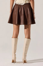 Load image into Gallery viewer, ASTR The Label Chelsea Flared Vegan Leather Skirt