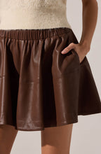 Load image into Gallery viewer, ASTR The Label Chelsea Flared Vegan Leather Skirt