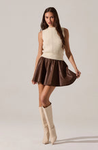 Load image into Gallery viewer, ASTR The Label Chelsea Flared Vegan Leather Skirt