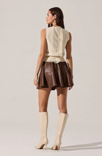 Load image into Gallery viewer, ASTR The Label Chelsea Flared Vegan Leather Skirt