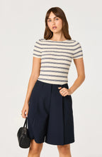 Load image into Gallery viewer, ASTR The Label Nikola Striped Ribbed Scoop Back Sweater Top