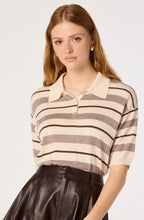 Load image into Gallery viewer, ASTR The Label Scottie Striped Knit Polo Sweater