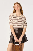 Load image into Gallery viewer, ASTR The Label Scottie Striped Knit Polo Sweater