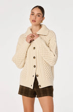 Load image into Gallery viewer, ASTR The Label Crystelle Cable Knit Funnel Collar Cardigan
