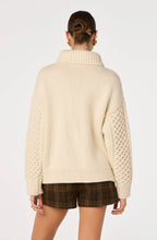 Load image into Gallery viewer, ASTR The Label Crystelle Cable Knit Funnel Collar Cardigan