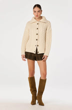 Load image into Gallery viewer, ASTR The Label Crystelle Cable Knit Funnel Collar Cardigan