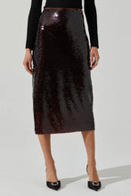 Load image into Gallery viewer, ASTR Dova Sequin Midi Skirt