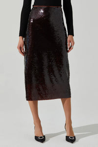 ASTR Dova Sequin Midi Skirt