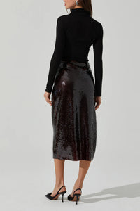 ASTR Dova Sequin Midi Skirt