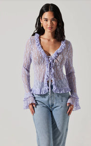 ASTR The Label Lace Bed Jacket