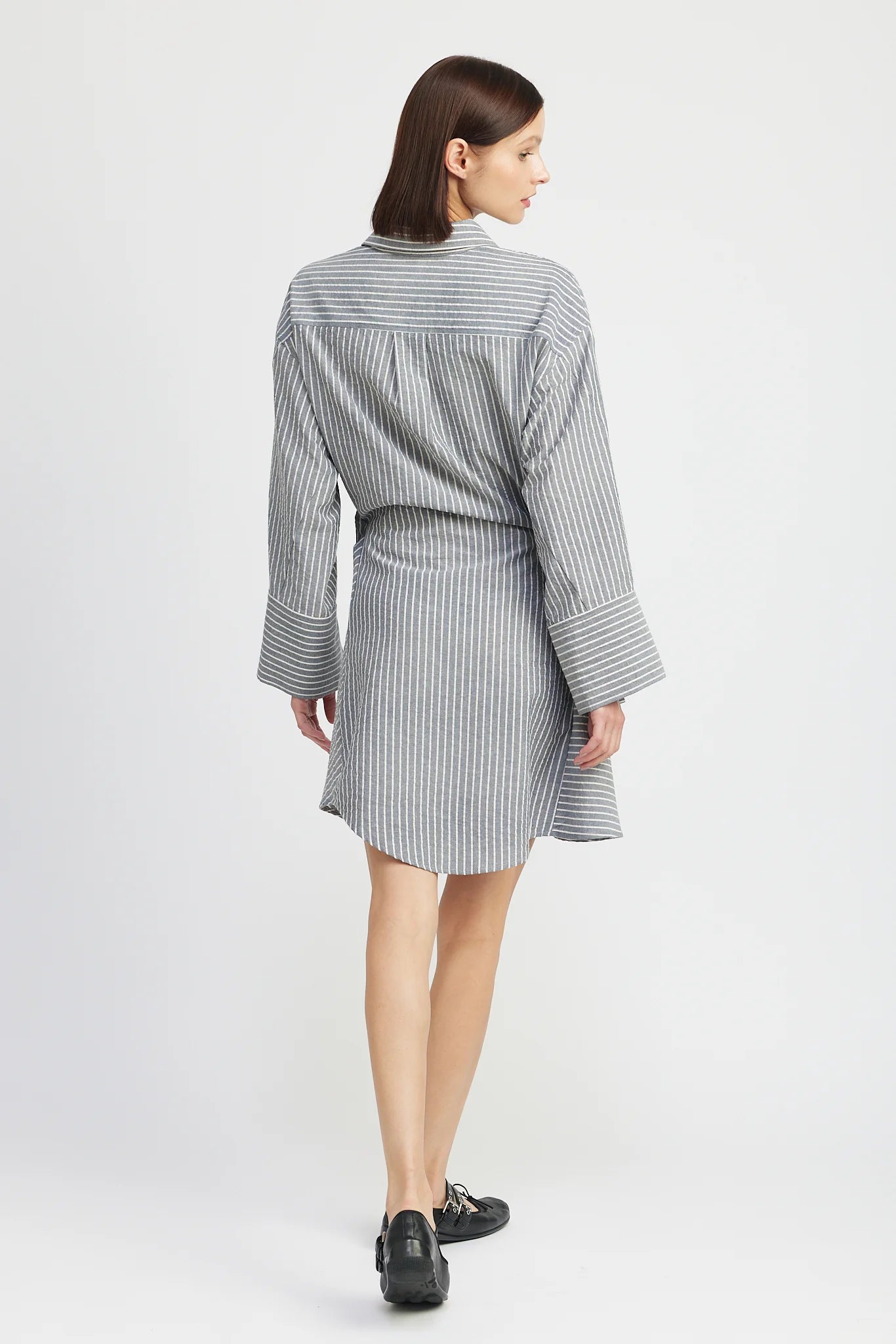 en saison shirt dress Rylee Long-sleeve Belted Shirt Dress