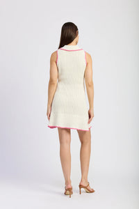 EN SAISON Rebecca Contrast Stitch Mini Dress