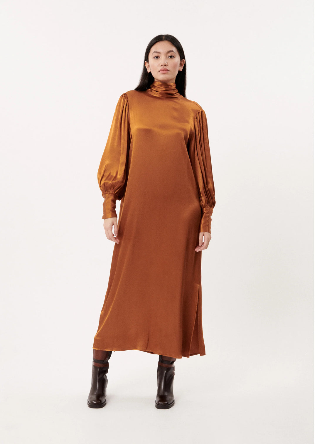 FRNCH PARIS Noor Maxi Dress S / OCHRE FRNCH PARIS Noor Maxi Dress S / OCHRE