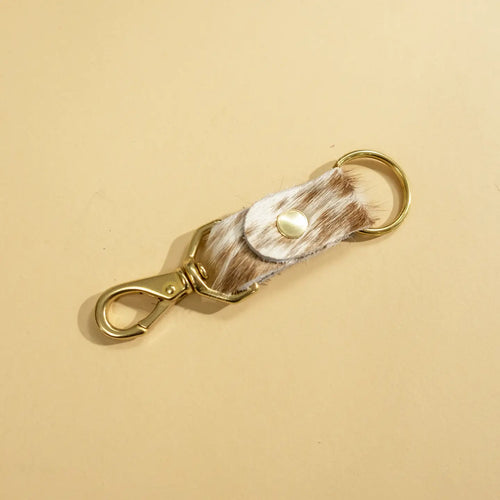 PRIMECUT Leather & Brass Keychain