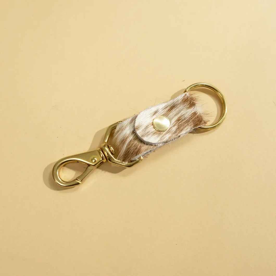 PRIMECUT Leather & Brass Keychain
