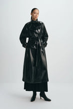 Load image into Gallery viewer, RUE SOPHIE Hyde Shiny PU Trench Coat
