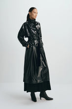 Load image into Gallery viewer, RUE SOPHIE Hyde Shiny PU Trench Coat