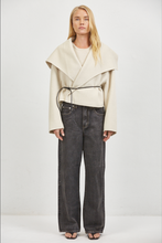 Load image into Gallery viewer, a.ren Harlow Tie-Waist Wrap Short Coat