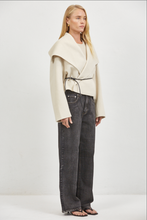 Load image into Gallery viewer, a.ren Harlow Tie-Waist Wrap Short Coat