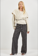 Load image into Gallery viewer, a.ren Harlow Tie-Waist Wrap Short Coat
