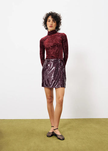 FRNCH-Paris-Bordeaux-sequin-wrap-skirt-thdshoppe-holiday