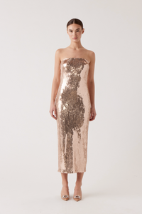 SOPHIE RUE Gold Leigh sequin dress