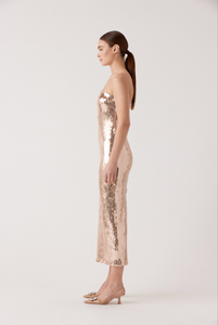 SOPHIE RUE Gold Leigh sequin dress